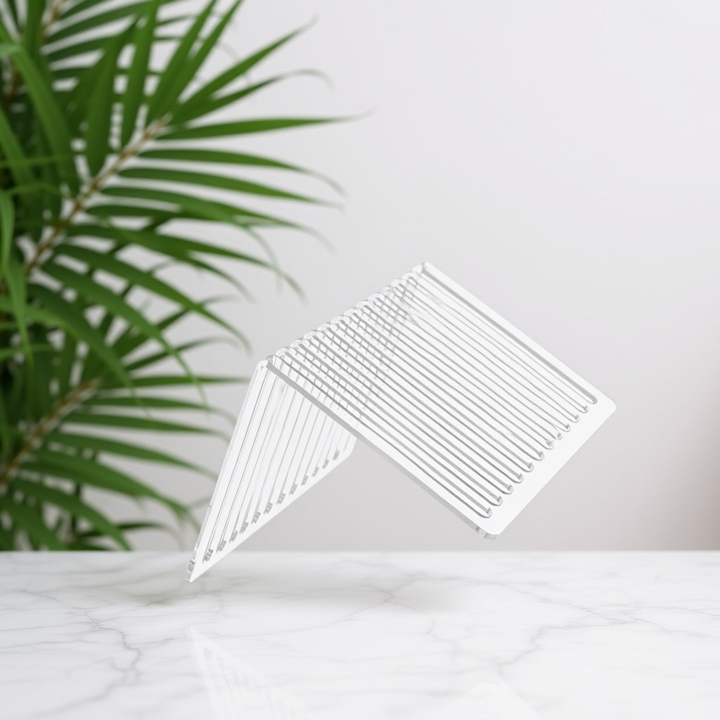Magazine Holder Rack - 家庭用、オフィス用、デスクトップ用のアクリル製レコードディスプレイスタンド。CD収納ラック、雑誌立て、書籍整理に。透明なレコード収納ケース。