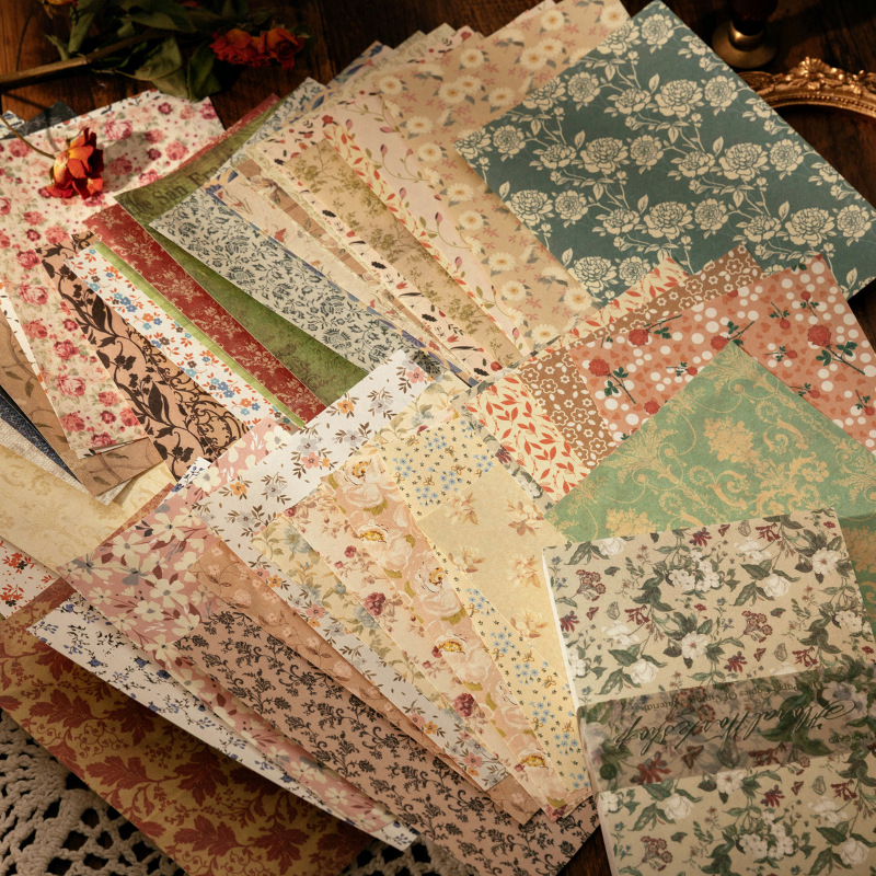100 枚ヴィンテージ INS 花柄素材紙書き込み可能な装飾 - Ink Blotter Paper のレビューと価格