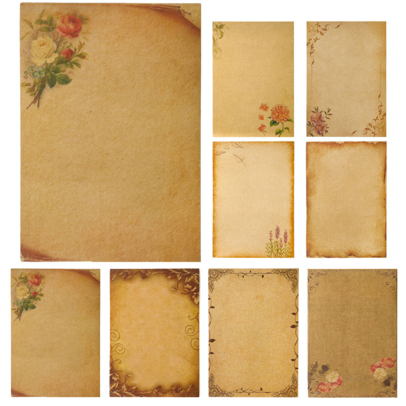16 個ヴィンテージ筆記用紙古い羊皮紙デザインクラフト紙招待 - Ink Blotter Paper のレビューと価格