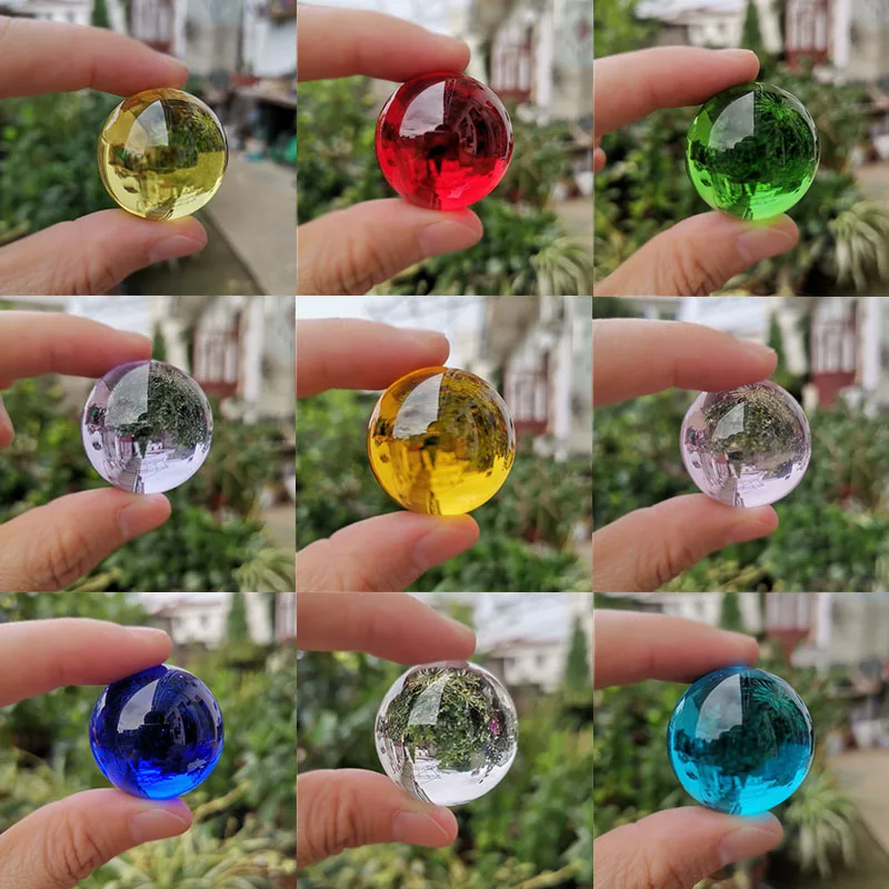 30mmのクリスタルボールオーナメント、ガラスレンズ球、ペー - Paper Weight Crystal のレビューと価格
