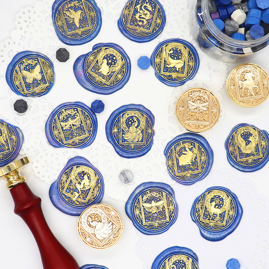 スカイ動物ワックスシールスタンプヴィンテージシーリングスタン - Wax Seal Stamp Set のレビューと価格