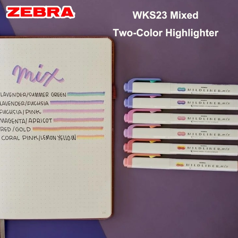 日本ゼブラ マイルドライナー ミックス デュアルカラー ハイ - Zebra Pen Mildliner のレビューと価格
