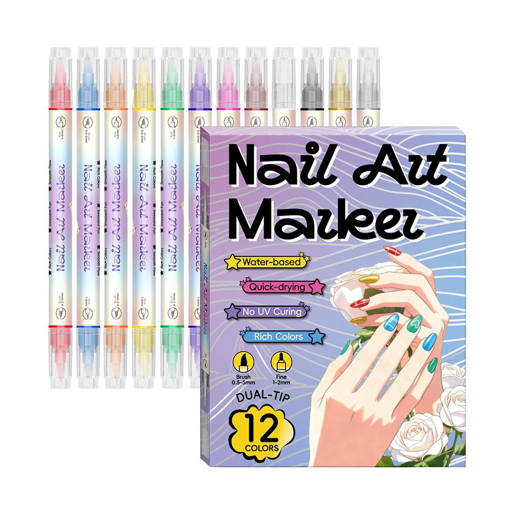 12色/24色のネイルアートペン、アクリル絵の具マーカー、細 - Copic Marker Sketch のレビューと価格
