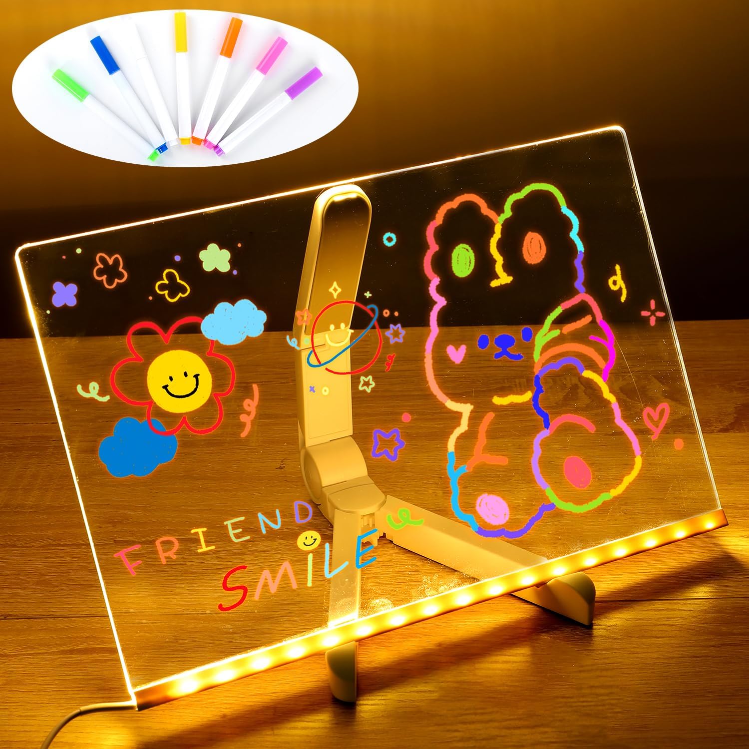 アクリル製クリアライトアップお絵かきボード、光るメモLED書 - Copic Marker Sketch のレビューと価格