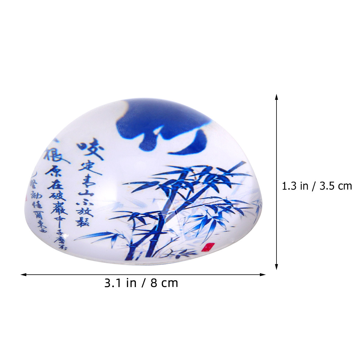 70mmのガラス製クリスタル半球型ペーパーウェイト。中国書道 - Paper Weight Crystal のレビューと価格