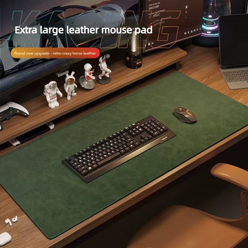クレイジーホーステクスチャ Pu マウスパッドポータブルマウ - Leather Desk Pad のレビューと価格